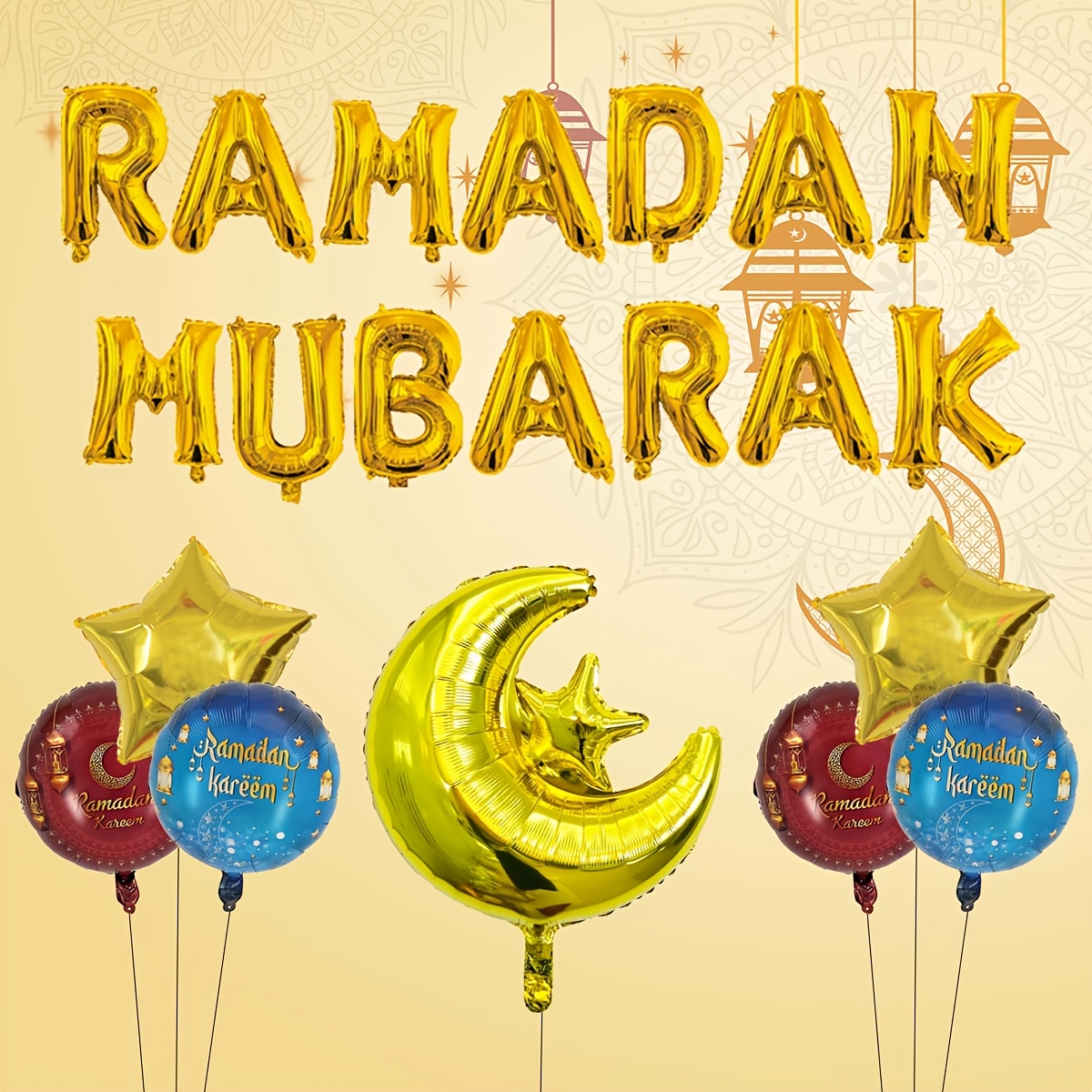 

Ensemble de 22 pièces, ballons lettres Ramadan Mubarak, ballons bannière Ramadan, ballons , ballons Ramadan, Ramadan Kareem, Eid al-Fitr, Eid Al , décorations Ramadan, décorations