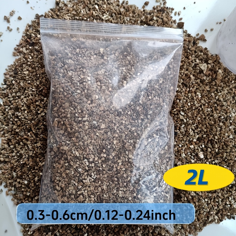 Vermiculite 2/3L in Sacchetto - Tappetino per Incubazione Rettili (Uova di Serpente/Uova di Tartaruga) & Riempitivo Leggero per Giardinaggio | Materiale Naturale Traspirante | Pietra Decorativa per Giardino Bonsai | Accessorio per la Schiusa