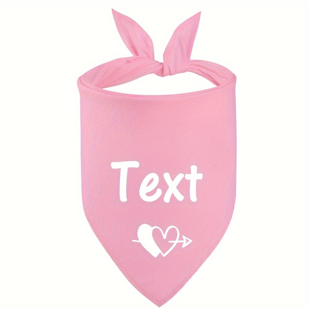 TEMU [Personalizado] Bufanda para perro con información personalizada, bufanda triangular personalizada, toalla para saliva de mascotas, toalla para