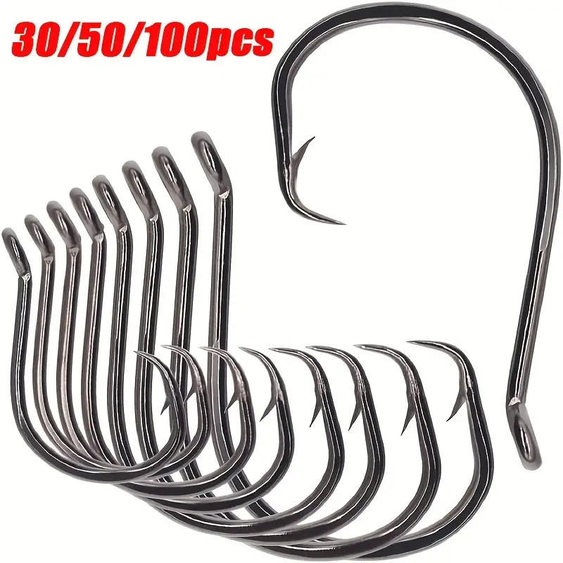 Fishing Hooks Accessories Fishing 30/50/100-Pcs 1# 10/0 Circle Hooks, Fishing Accessories For Fishing Hooks Accessories Fishing 30/50/100-Pcs 1# 10/0 Circle Hooks, Fishing Accessories For