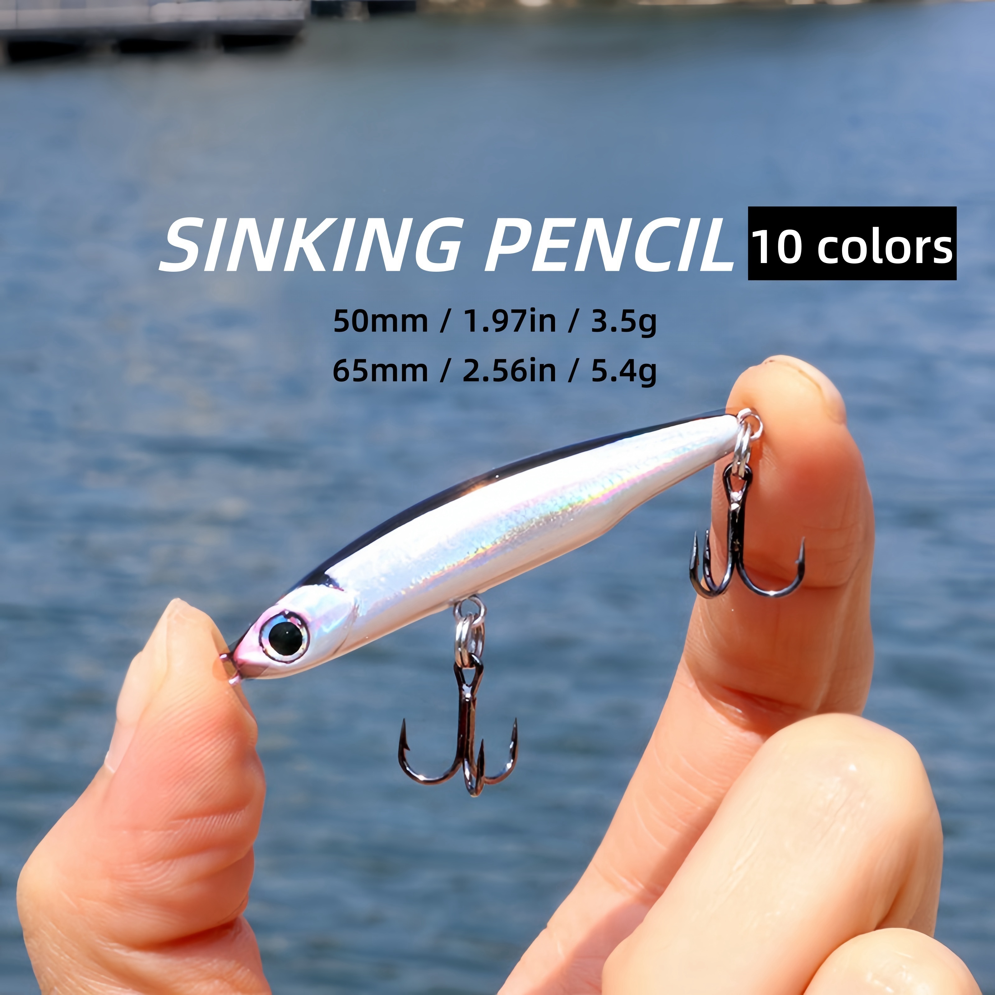 Sinking Pencil Fishing Lure Artificial Fishing Wobber Hard - Temu