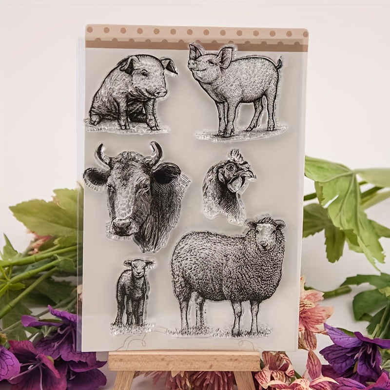 

1pc Animals Transparent Rubber Seal Stamps Retro Rubber Clear Stamp For Cards Making Diy Scrapbooking Photo Journal Album Decoration