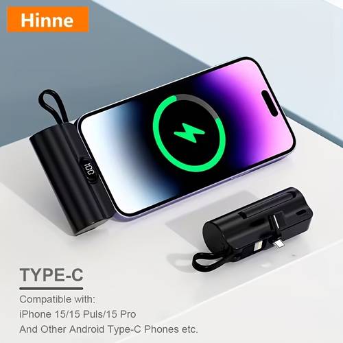 5000mah mini portable charger compact travel phone charging backup battery pack