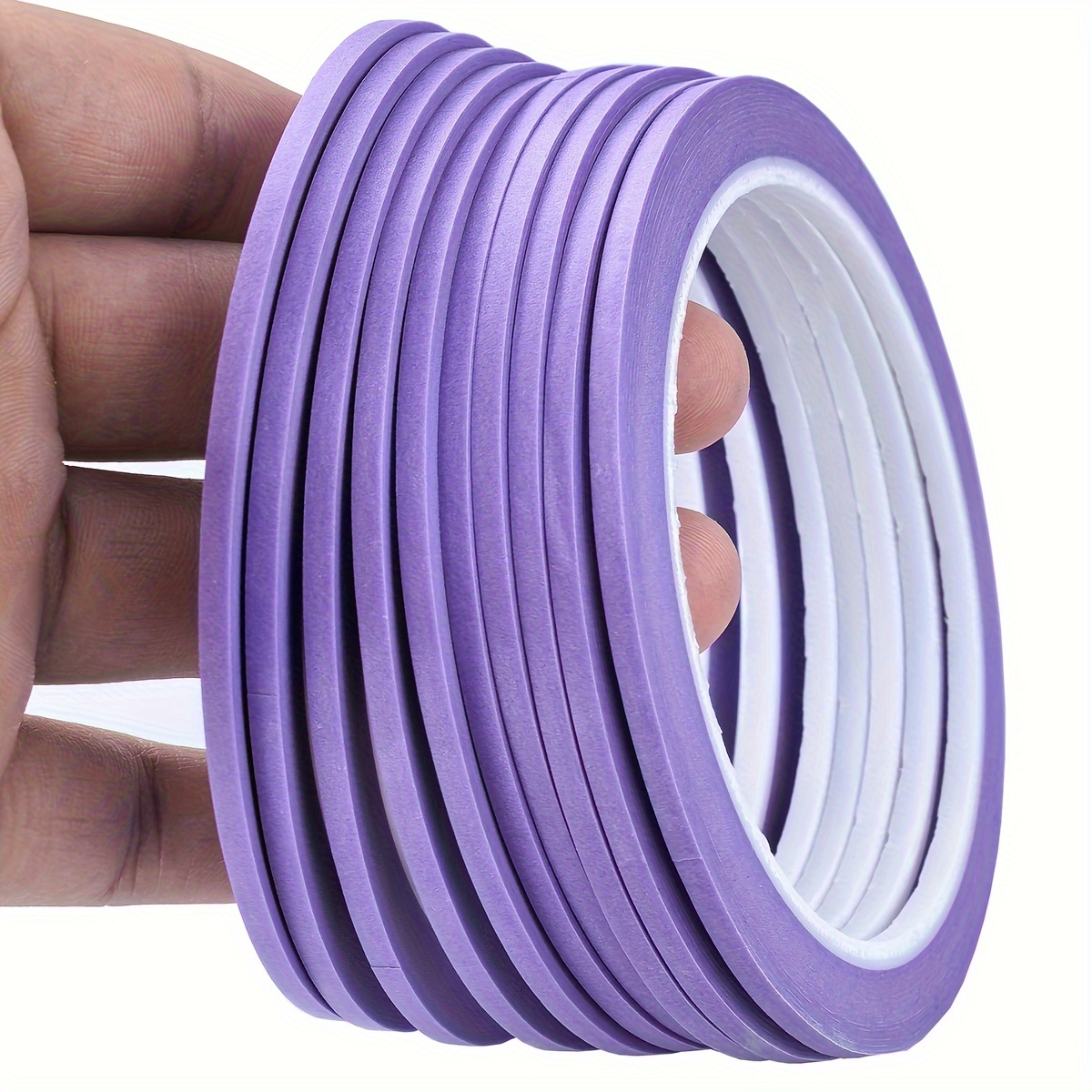 E-shop 10 Stück NCIBUIN Lila Washi-Klebeband, 3mm x 25m - Ideal für Malen, DIY-Basteln & Farbmaskierung auf Kunststoff, Holz, Glas, Metalloberflächen,