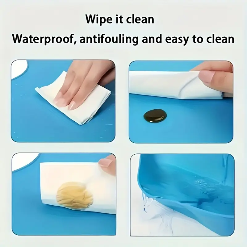 Bavaglino In Silicone 3D Con Tasca Raccoglipappa + Cucchiaino - Impermeabile E Regolabile, Design Carino - Foto 4