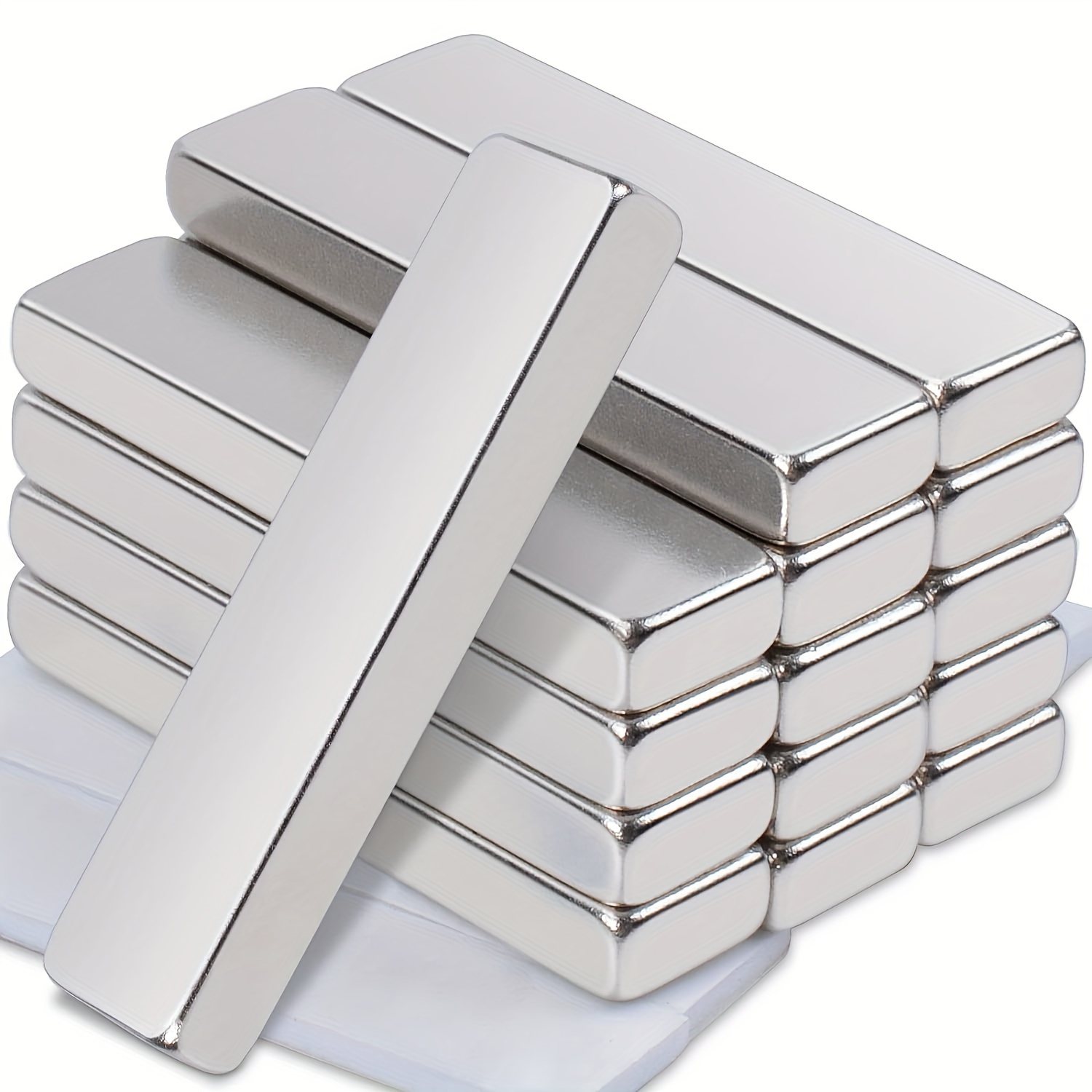 

14-pack Heavy-duty Neodymium Magnet Bars, 40x10x5mm - Versatile & Powerful For Kitchen, Garage Organization & Tool Storage