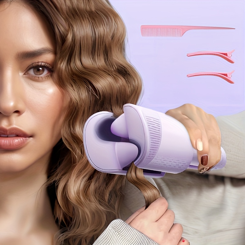 

Curling Iron Hair Crimper , Wave Curling Iron With Anti-scald Hair Crimper, Deep Hair Curler Tool With Ceramic 2 Barrel For Women, Suitable For Wide Wave And Curlers