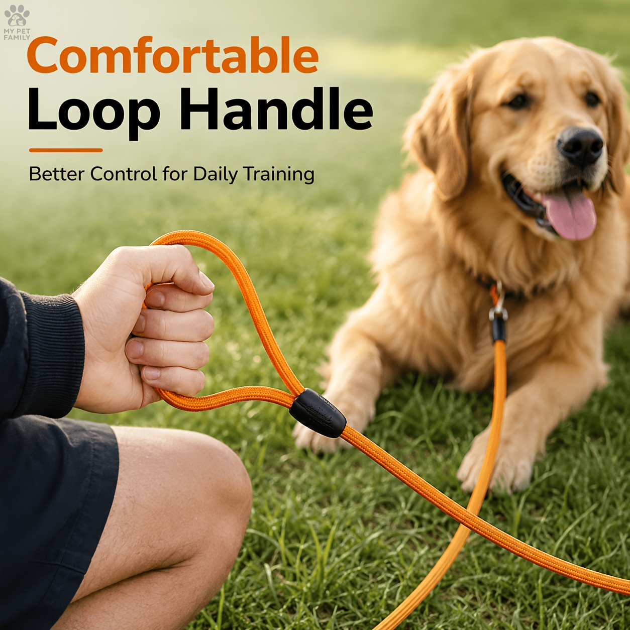 Heavy-Duty Dog Training Leash, Weather-Resistant Nylon Material