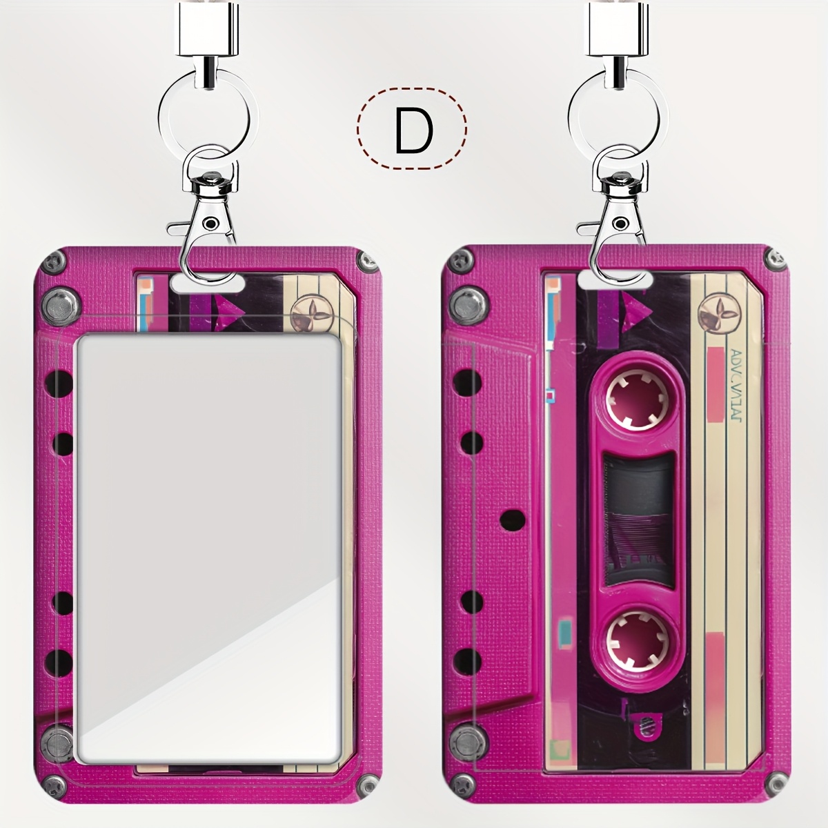 TEMU 2d A Set Of Realistic-style Cassette Tape Illustration Doctor And Nurse Card Holders, Transit Card Holders, And School Student Id Card Holders