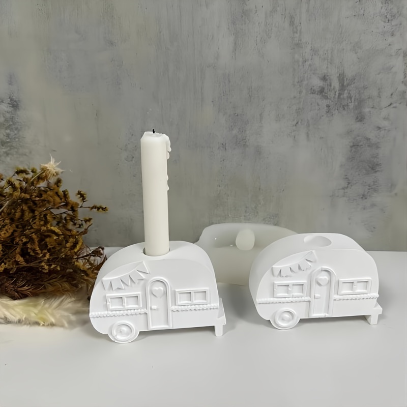 

Diy Bus-shaped Silicone Candle Holder Mold - Easy Release & Demold For Plaster, Cement, Resin Crafts | Home Decor Accent Candle Molds Silicone Silicone Candle Molds