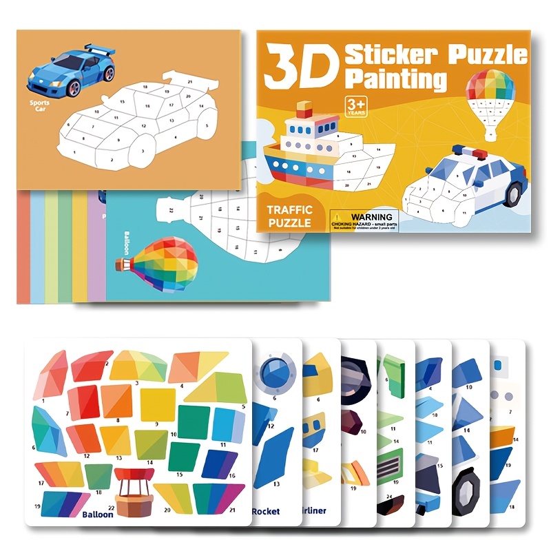 Creative 8 Stickers, A Easy And 3d Sticker Kit, Perfect For Crafting And Art Newcomers, This Set Of Art Stickers Is Ideal For Educational Purposes And Birthday Presents