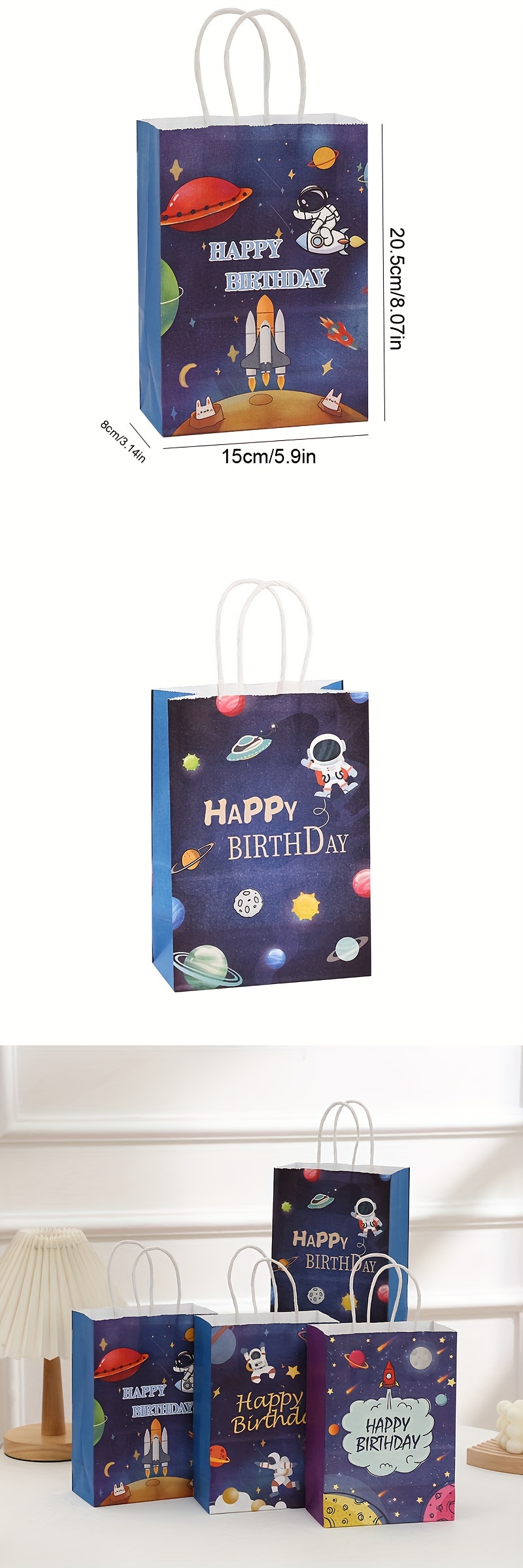 Gifts Bags Cartoon Astronaut Printing Gift Bag Candy Cookie - Temu