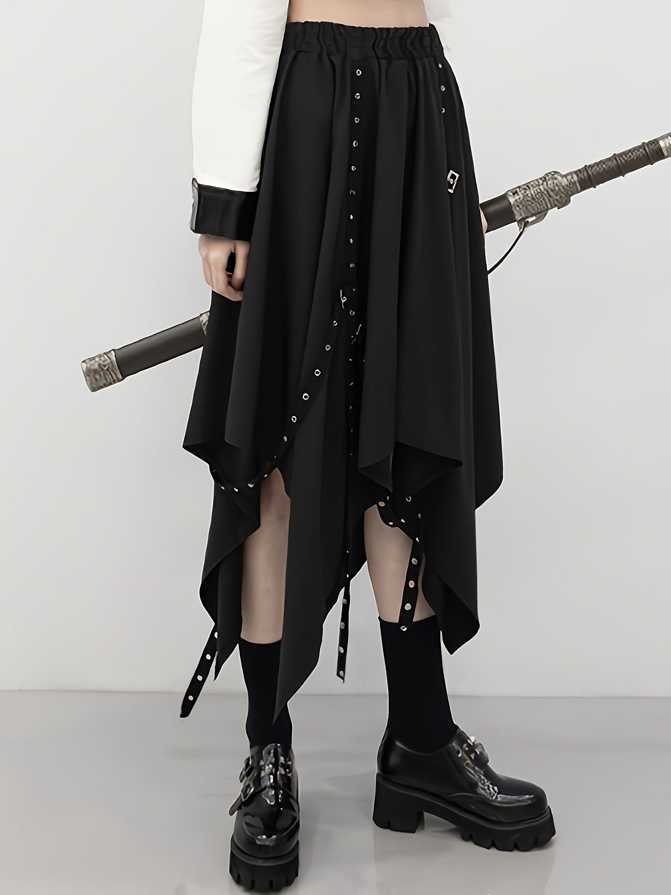 Skirt Outfits Estilo Grunge Grunge Style Irregular Hem Skirt