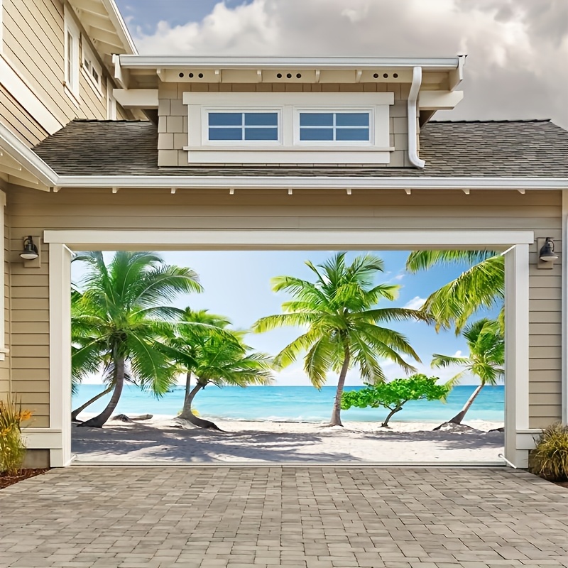 E-shop Großes Kokosnuss-Strand-Torbanner - Kein erforderlich, ideal für Outdoor-Feiern & Feiertagsdeko - Party-Hintergründe, Gartenschmuck
