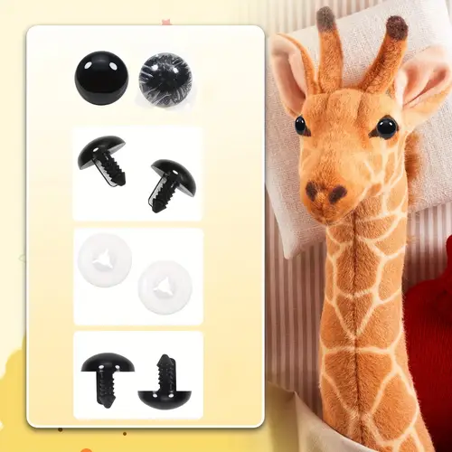 large safety eyes noses crafts doll eye with washers 8pcs 24mm 30mm for diy crochet stuffed bear doll making supplies suitable for diy wedding dress decoration holiday mothers day gift making childrens toys