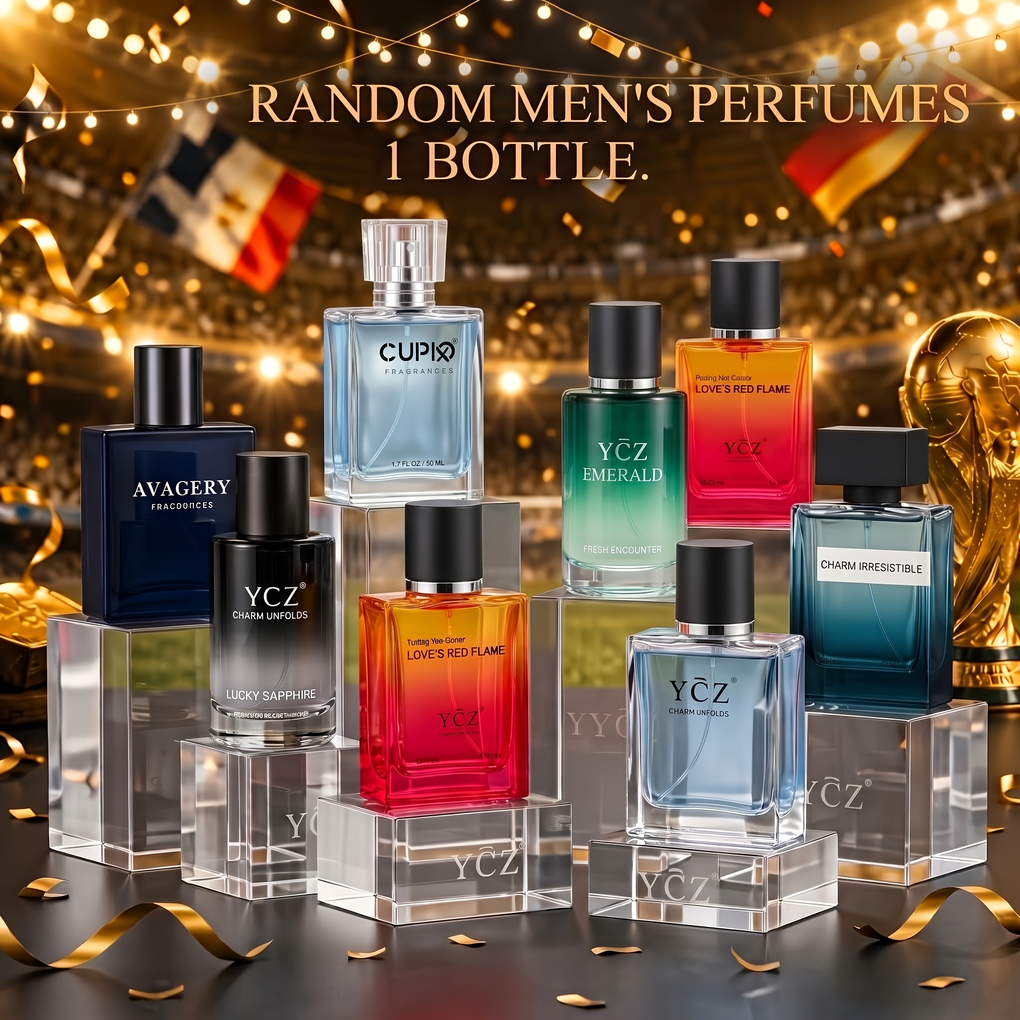 TEMU Random Mixed Scent Men's Pheromone Perfume 1.69oz, Long-lasting Attracting Pheromone Cologne Edp Spray, Portable Travel Bottle, Ideal For Dates,