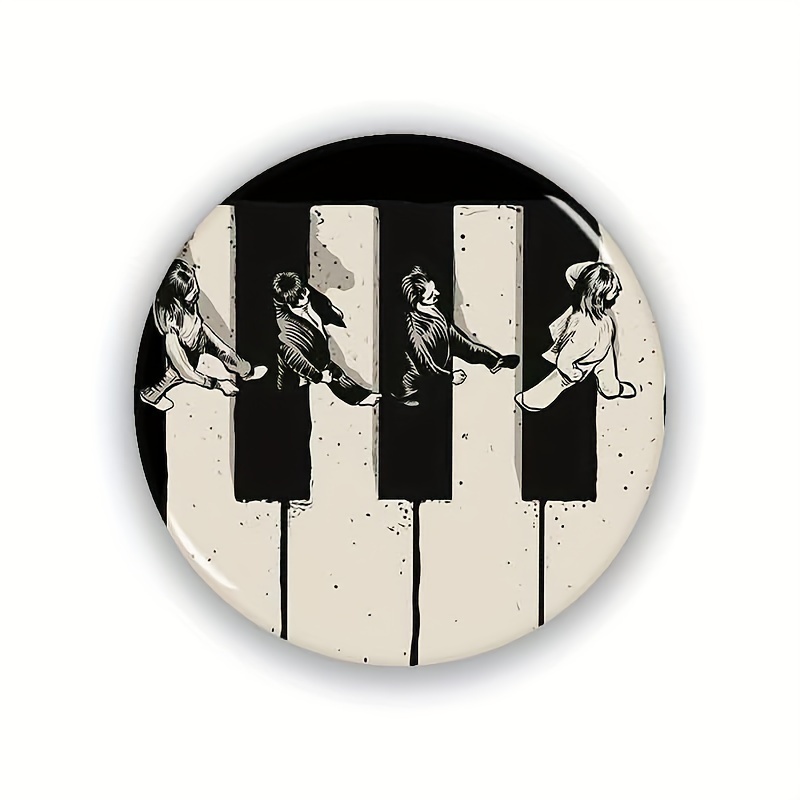 

1.7-inch Music Album Pin Brooch - Diy Craft Button, Band Badge For Bags & Apparel Decor