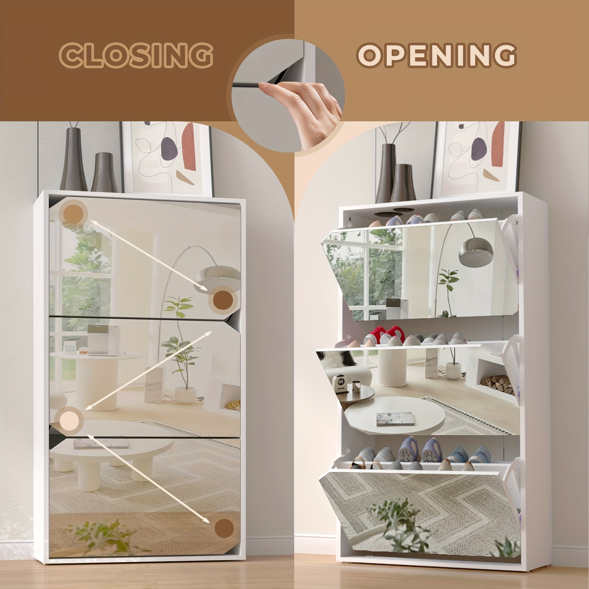 shoe storage cabinet shoe rack flip drawers Temu