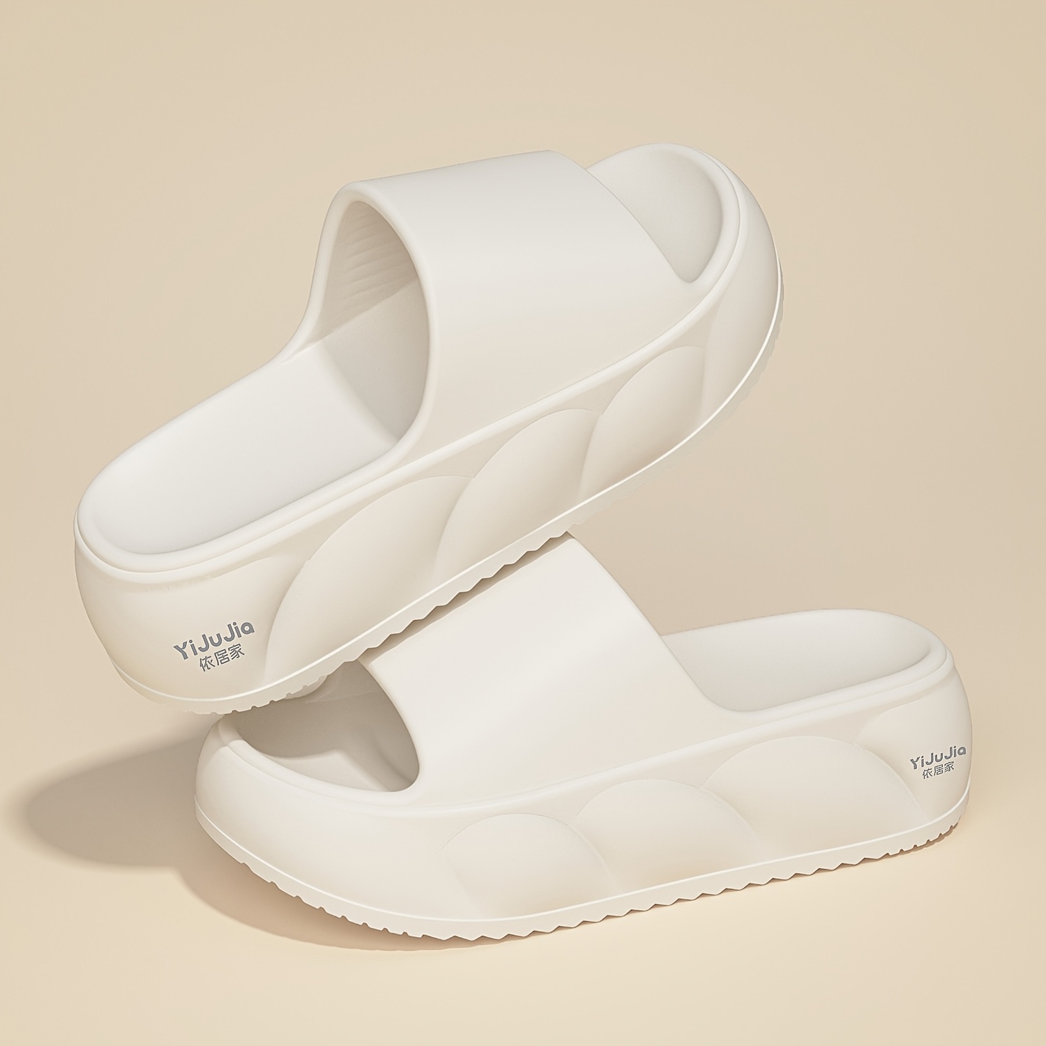 Women's Eva Platform Slippers, Thick-soled Solid -soled Sandals, New Fashionable Indoor/outdoor Sandals, Stylish Outdoor Beach Party High-heel Slippers, Women's Footwear, Women Shoes