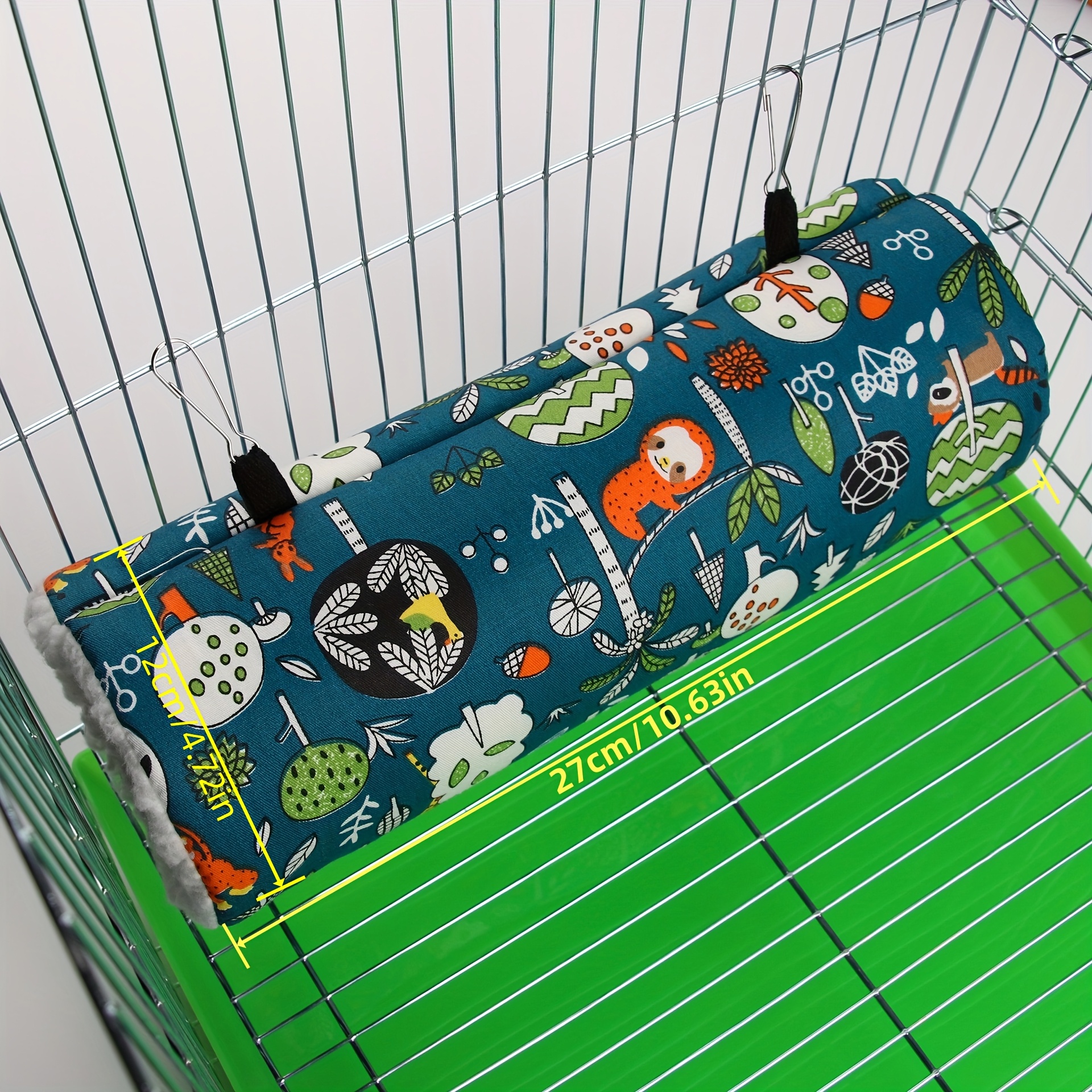 Image of Hamsters Squirrels Honey Fluffy Velvet Winter Warm Toy Hammock Passage Tunnel Small Animals Hanging Bed Hideaway Toy