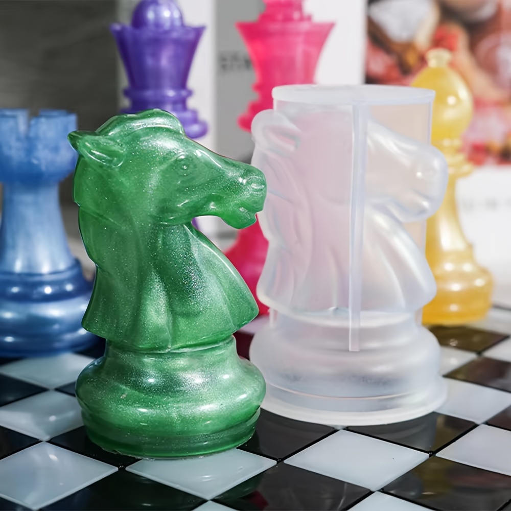 International Checker Molds Set - 2PC Silicone Chess Piece Resin Casting Molds For DIY Crafts