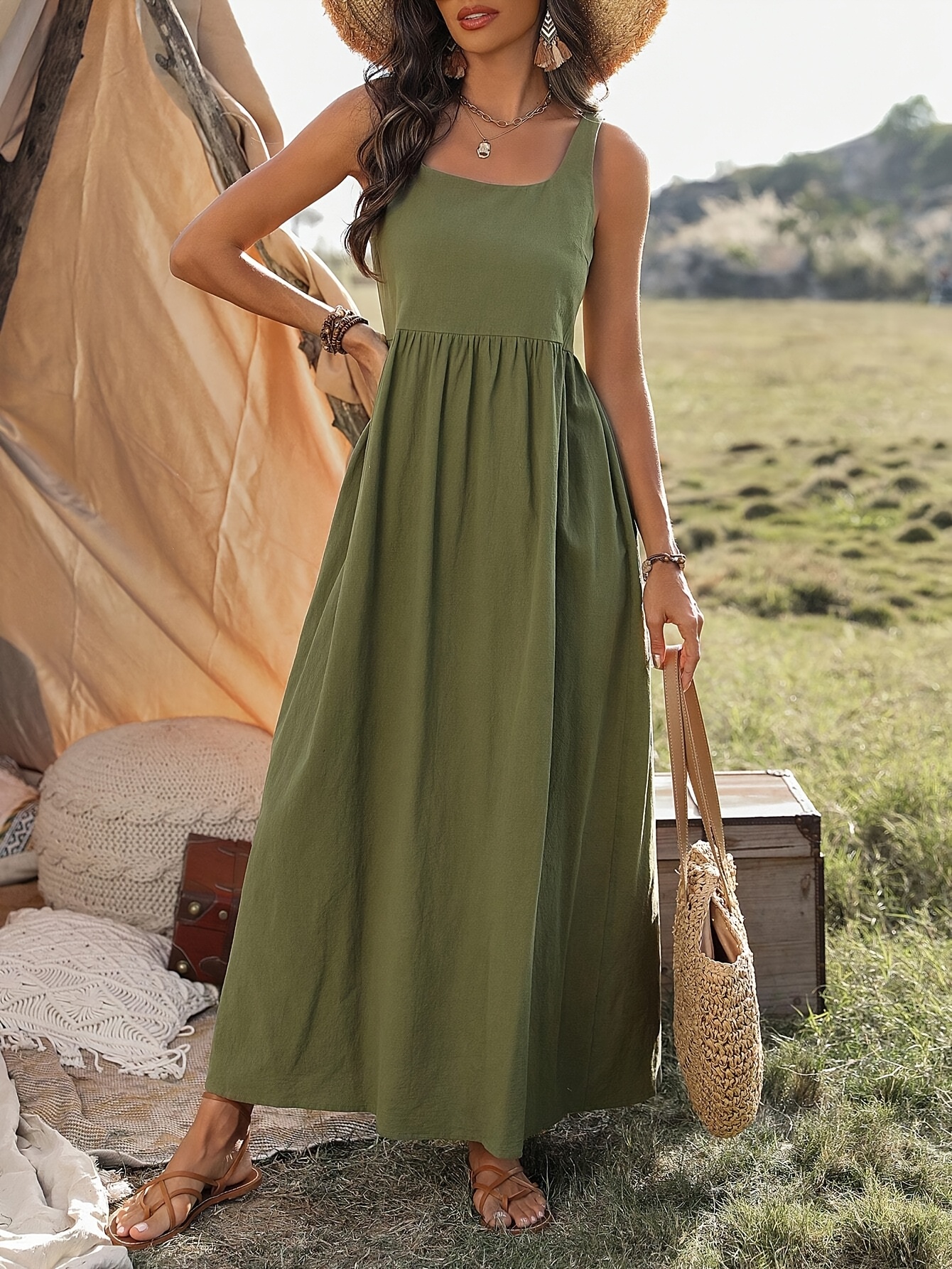 knee length dresses for ladies Elegant Alances Maxi Dress in Mulberry main image 0