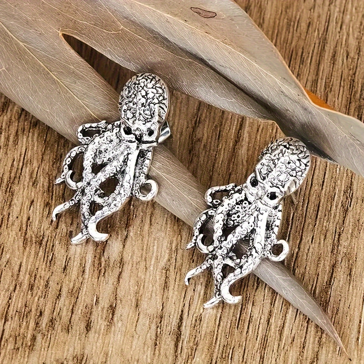 Ocean Breeze Golden Octopus Earrings for Women