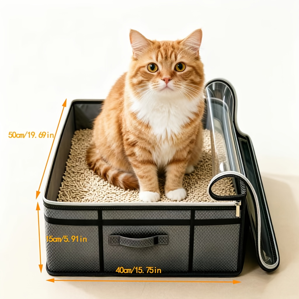 Cat Litter Tray, Portable Convenient And Easy To Clean Foldable