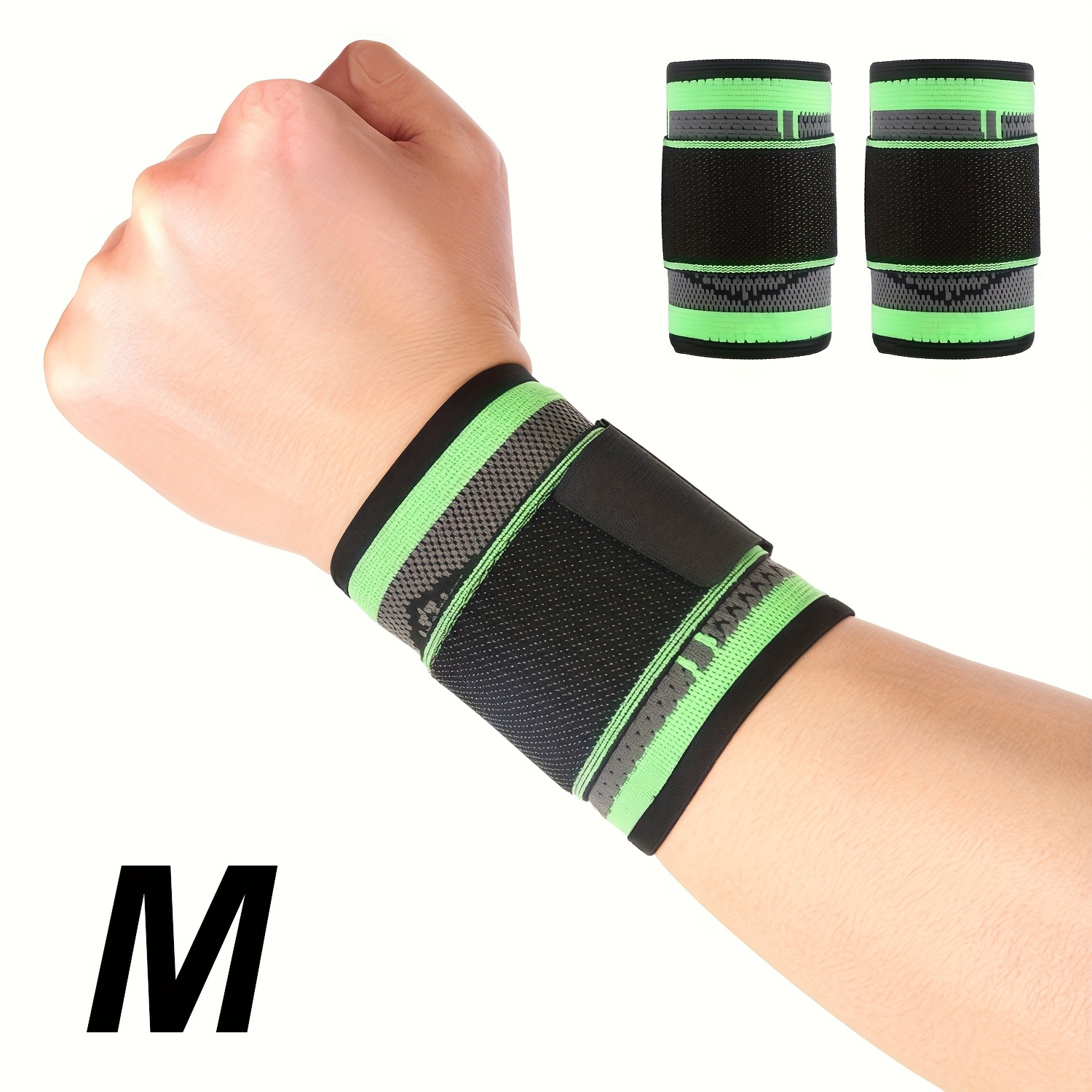 2pcs Adjustable Wrist Compression Strap & Wrist Brace For Fitness, Weightlifting, Wrist Care - Sport Wristband Wrist Support For