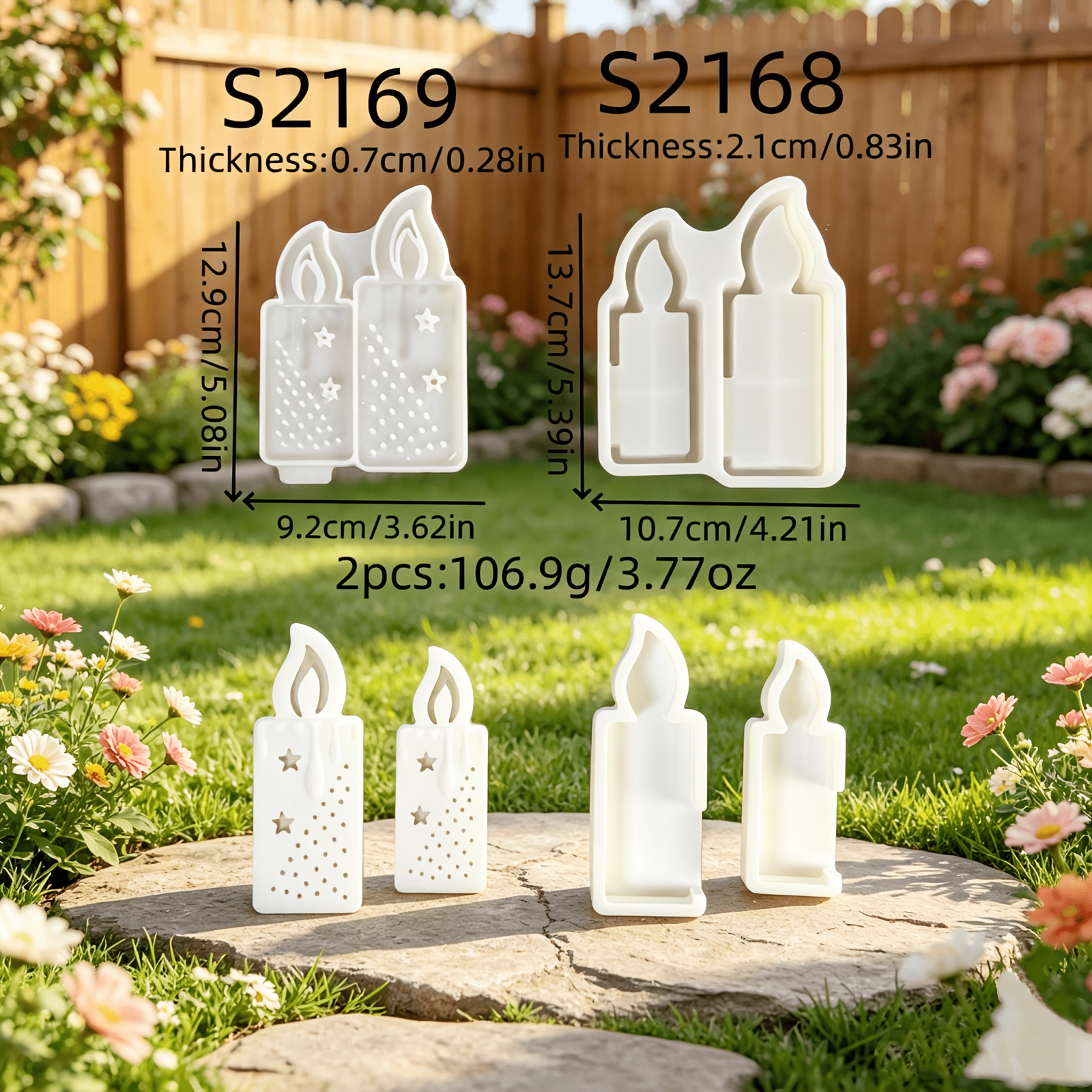 Image of Resin Silicone Mold Candle Combination Projection Wall 3d Decoration Silicone Mold Candle Silicone Mold Gypsum Decoration Silicone Mold Silicone Mold Home Decoration Epoxy Resin Mold 107g S2168+s2169