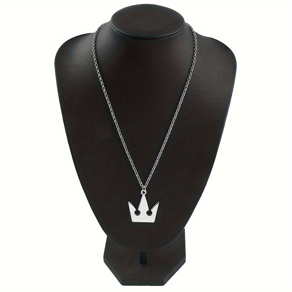 TEMU Collier Pendentif Couronne d'Anime Chic - Charme de Couronne Royale en Métal Polyvalent pour Tenue Décontractée et Cadeau