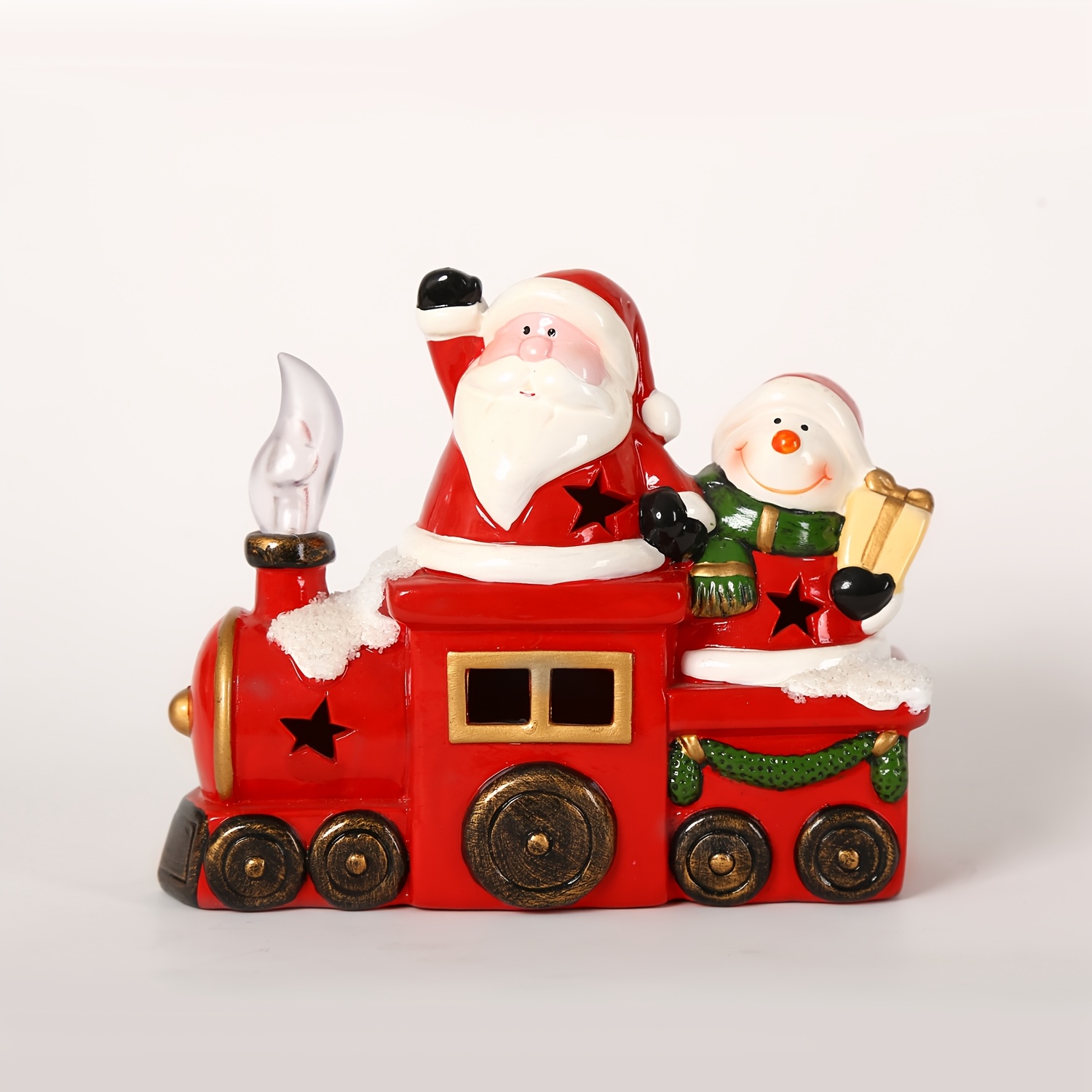 TEMU 1pc Of Ceramic Decorations Featuring Christmas Characters, Ideal For Enhancing Christmas Scenes, Making Festive Gifts, And Serving As Home