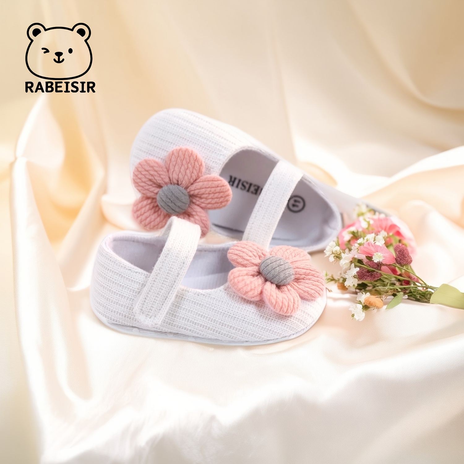 Baby Toddler Shoes, Sun Flower Princess Cloth Step Front Shoes, Lightweight Non-slip, Multicolor Candy Shoes For Daily & Casual Dressing, Spring & Fall