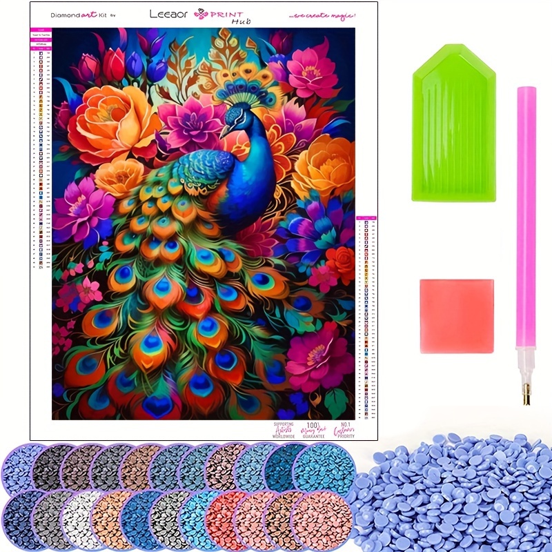 

Diamond Art Painting Peacock Series In Colorful Flowers 2024 Full Diamond Mosaic 5d Diy Embroidery Kit Diamond Art Home Decoration