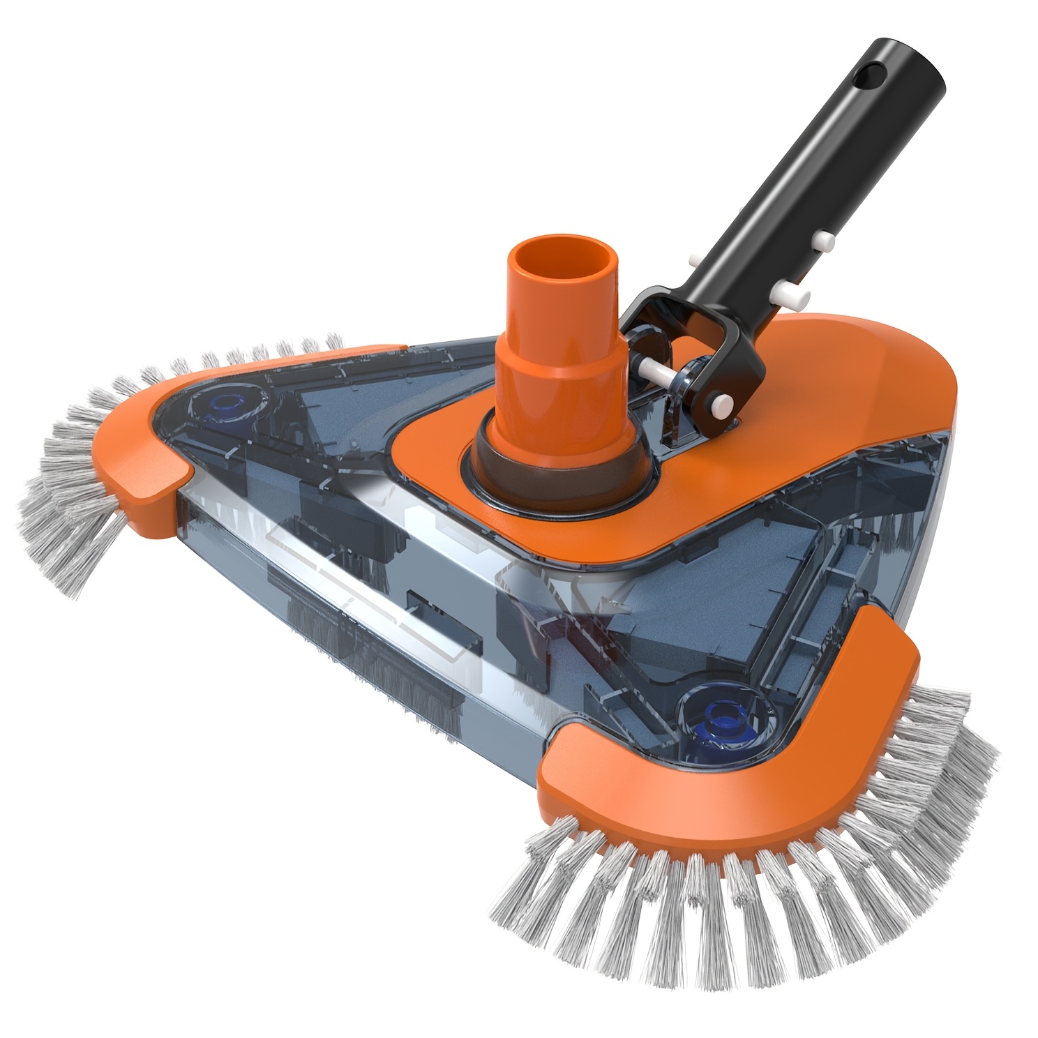 E-shop Poolstaubsaugerkopf mit Eckborsten EZ Clip Griff Universal Schwenkanschluss für Poolschlauch Aufstellpools Eingelassene Pools