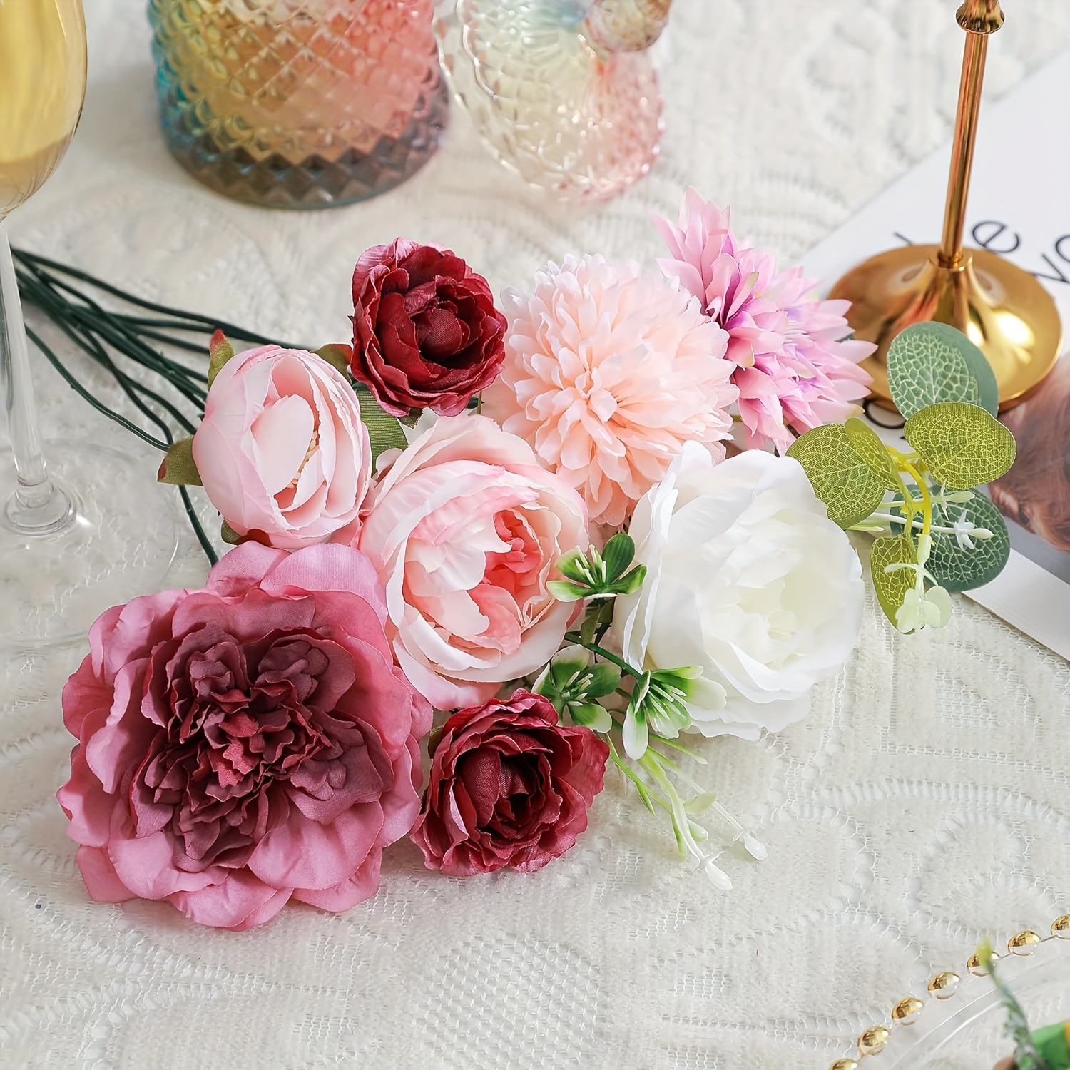 1pc Plastic Flower Bouquet Holder, Modern Bridal Bouquet Handle Flower DIY  Accessories
