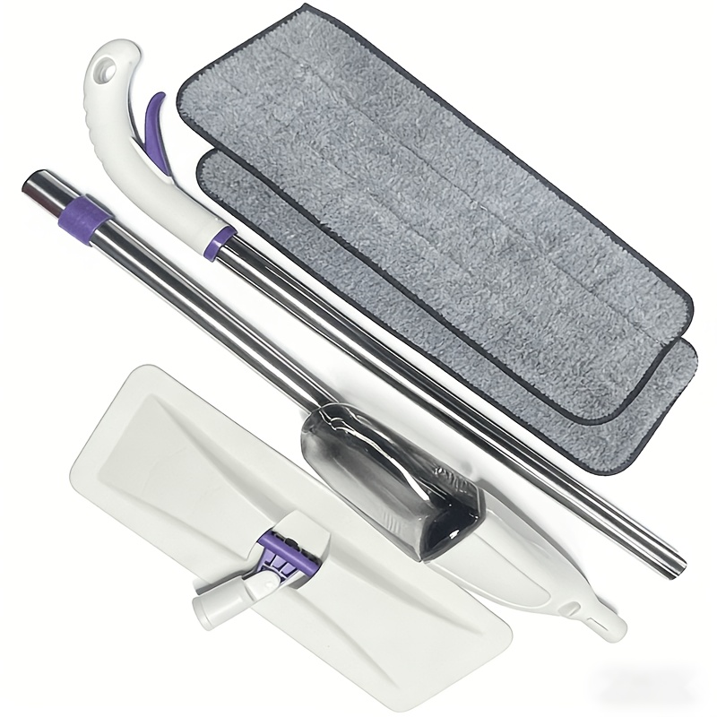 TEMU Portable Spray Mop Set | 360Â° Rotating Head   Ergonomic Handle, Replaceable Mop Pads And Refill Bottle, Flexible Switching Between Wet And Dry
