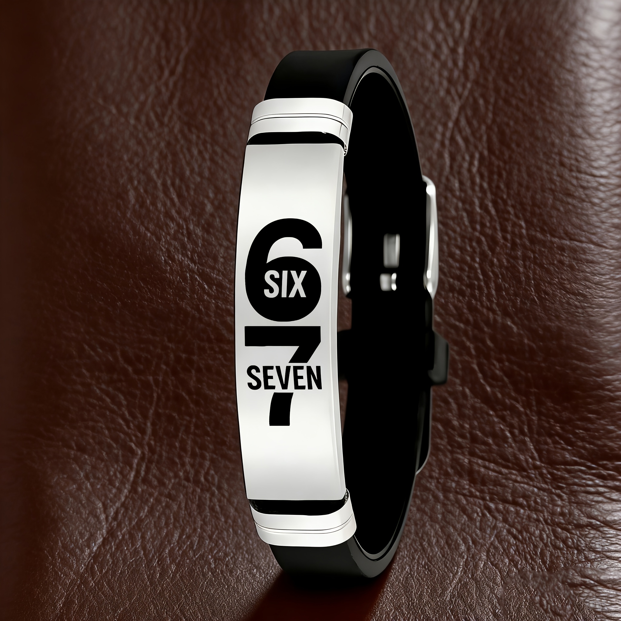 E-shop 67 Sportliches Design 202 202 Edelstahl Silikon Armband | Modisches Design für Sportbegeisterte, Ideal für oder Sport, Langlebig und Elastisch,