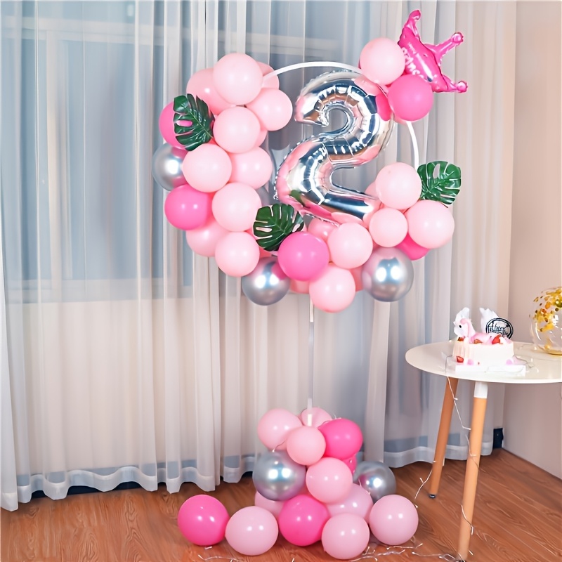TEMU 1set Circle Balloon Column Diy Plastics Pvc Round Balloon Arch Stand For Courtyard Garden Wedding Birthday Party Shower Children's Day Decoration, Christmas Decorations, Navidad Decoración