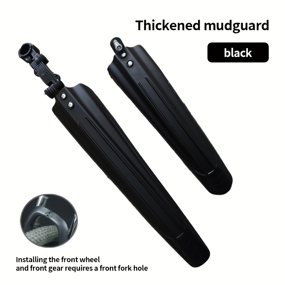 TEMU 2pcs Bicycle Front And Rear Mudguards, , Adjustable, Anti-mud Shield, Pp Material Bike Fenders