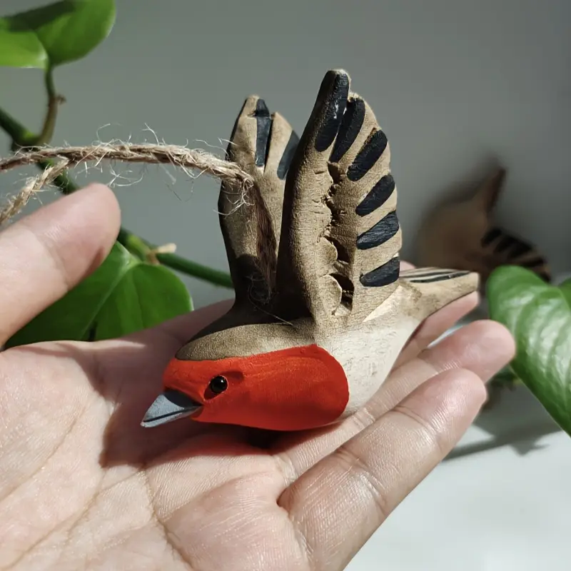 10 Stuks Houten Vogelvormen – Roodborstje, 3 Mm Multiplex, 5x7 Cm, Onafgewerkt, DIY En Kerstdecoratie
