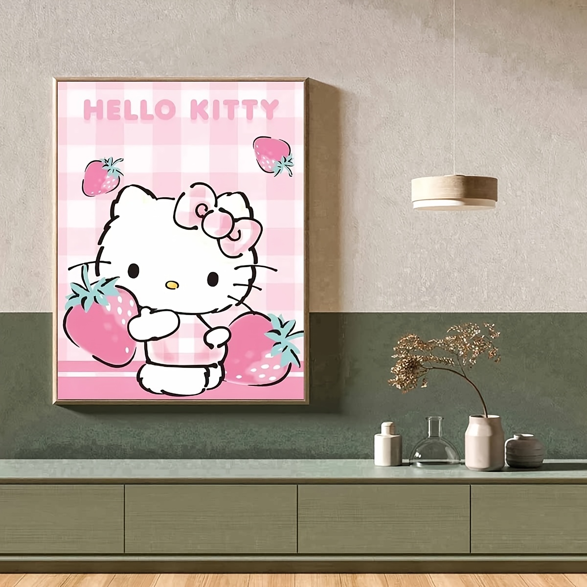 

Sanrio Hello Kitty 5d Diy Kit, Strawberry Theme, Round Acrylic Mosaic, 11.8x15.7 Inches, Animal Theme Home Decor, Perfect Gift For Family, Friends, Thanksgiving, Christmas, Valentine's, Halloween