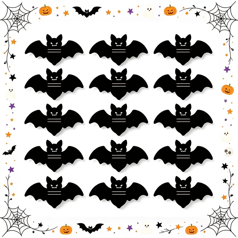 TEMU Set da 15 pezzi, Set di portaposate a forma di pipistrello in per Halloween, Custodie per posate a forma di pipistrello in , Set di articoli per
