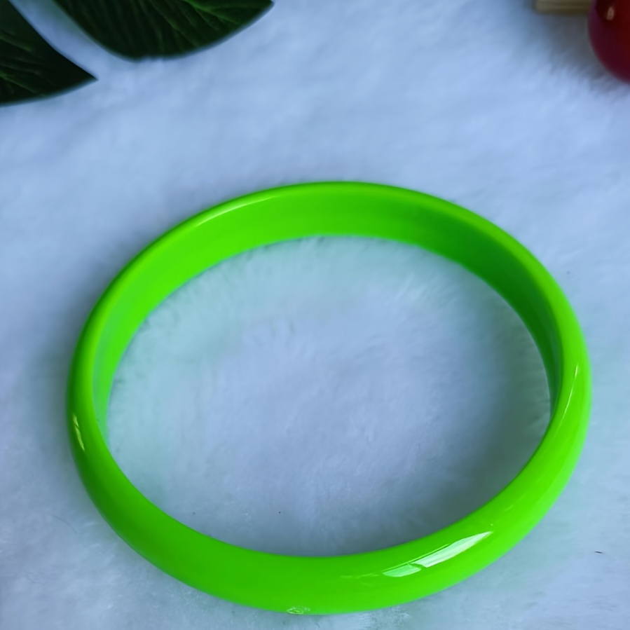 5pcs Fluorescent Resin Bangle Set Bohemia Style