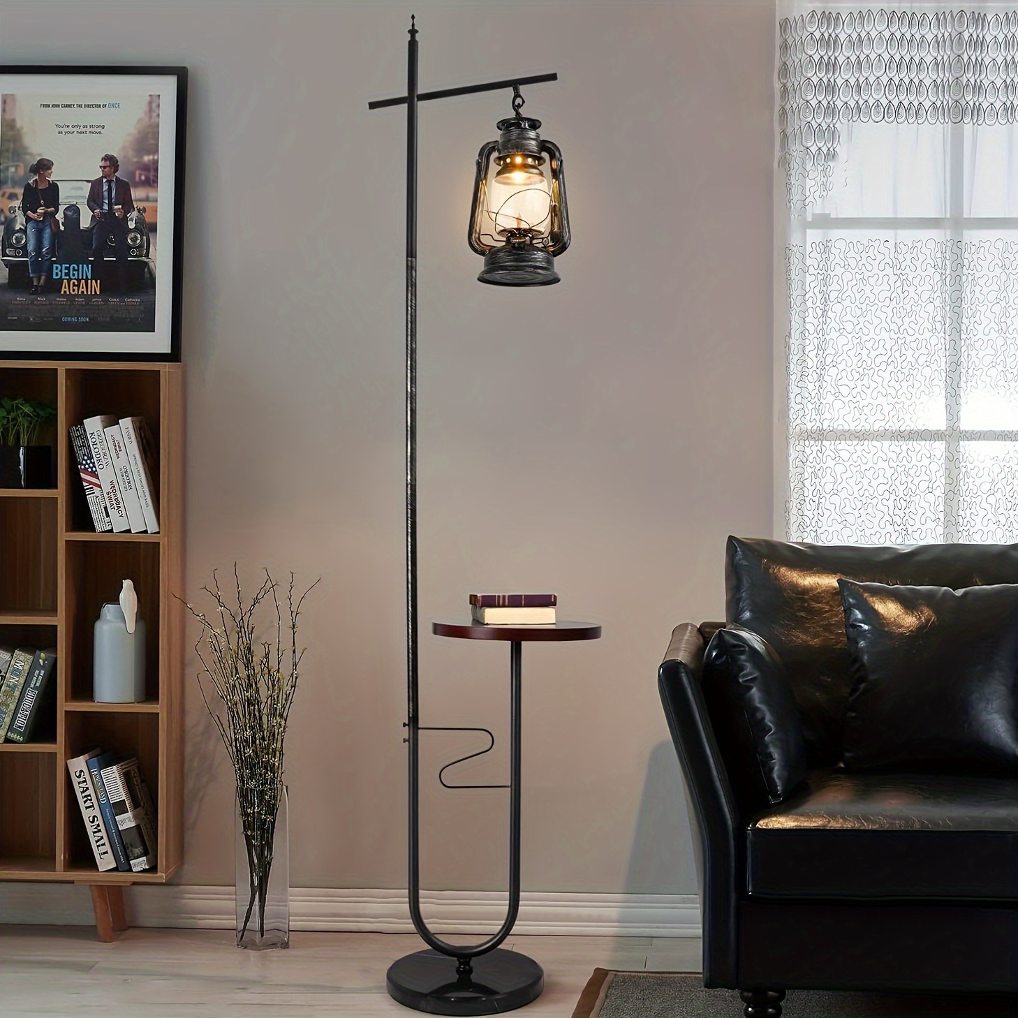 Vintage top Floor Lamp with Night Light, Standing