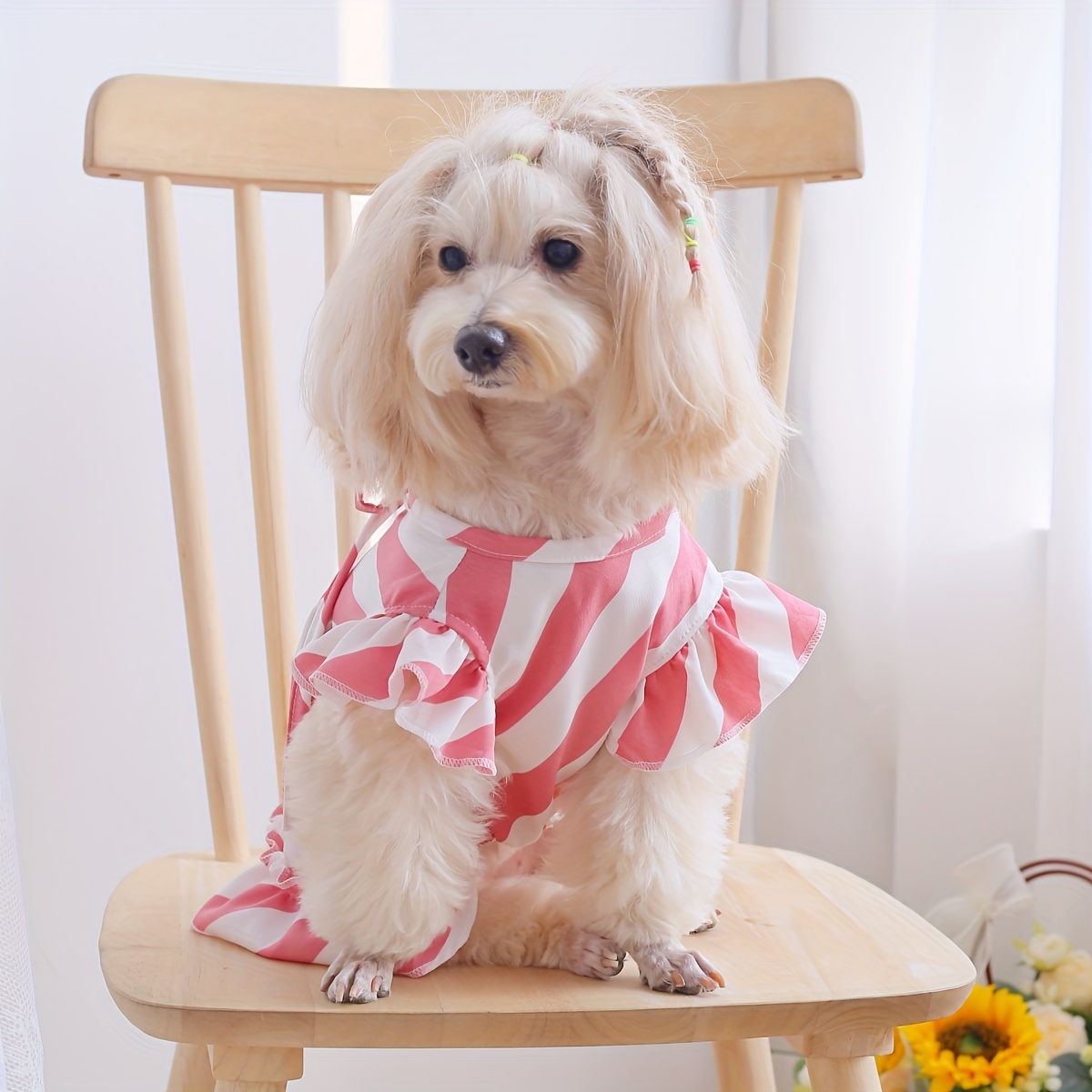 dog princess dress adorable costume short sleeved dress - Temu
