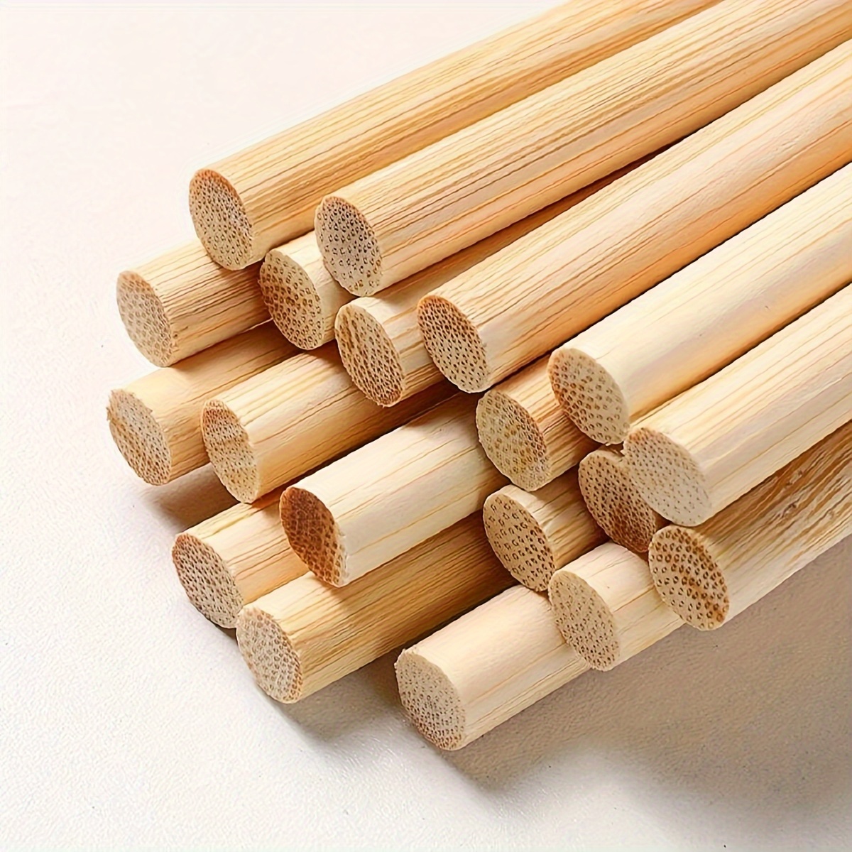 

5pcs Natural Sticks - Wooden Garden Stakes For Diy Projects, Crafting, Flower Support, Crafting Supplies | Rounded | Bamboo Material, Bamboo Sticks