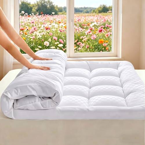 mattress topper mattress pad pillow top mattress cover quilted fitted mattress protector top stretches up 8 21 deep pocket cooling
