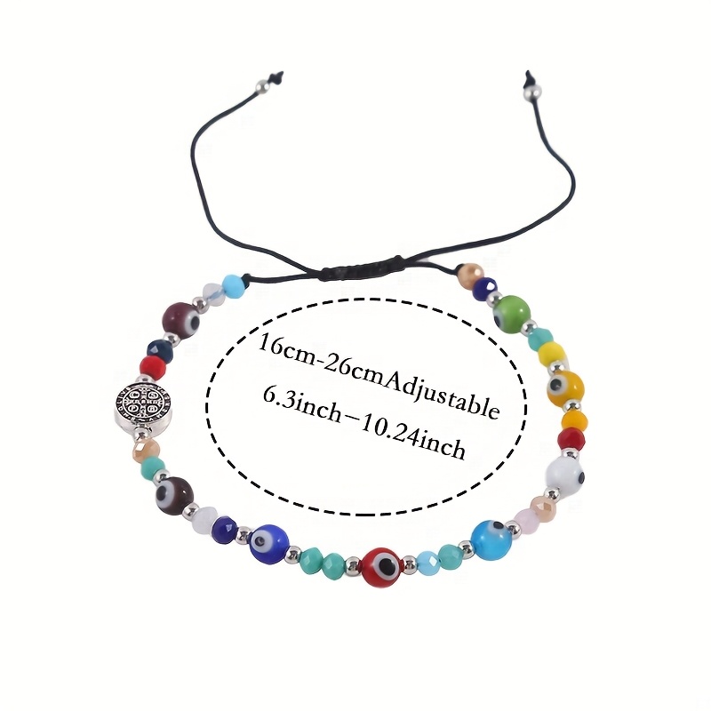Glass Demon Evil Eye Rice Bead Bracelet Carnival Surprise