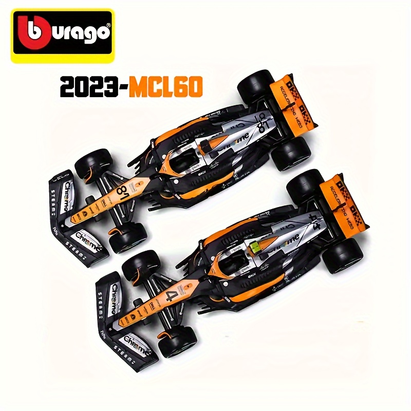 

Burago 1:43 Scale Mclaren F1 Mcl60 Alloy Car Toy, Collectible Gift For Kids Ages 3-6 Years, Officially Licensed Mclaren #4 And #81 Racing